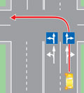 Поворот налево в нарушение требований, предписанных дорожными знаками и (или) разметкой проезжей части дороги