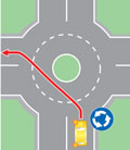 Выезд в нарушение требований, предписанных дорожным знаком 4.3 «Круговое движение», на полосу, предназначенную для встречного движения